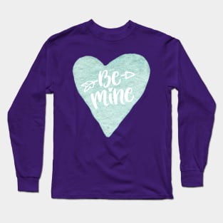 Be Mine Heart White Long Sleeve T-Shirt